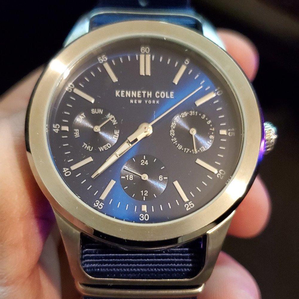Kenneth Cole Watch Blue Fabric Strap